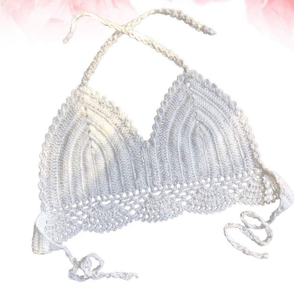 Handmade Cotton Crochet Bralette Bikini top - Picture 4 of 4